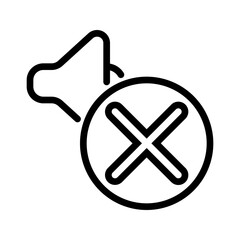 Mute icon, line icon style