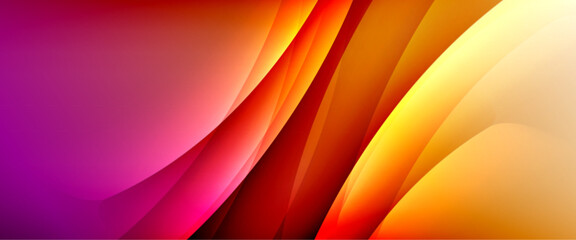 Dynamic flowing waves on gradient color background. Vector illustration For Wallpaper, Banner, Background, Card, Book Illustration, landing page