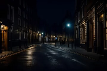 Fotobehang street at night © Fizza 
