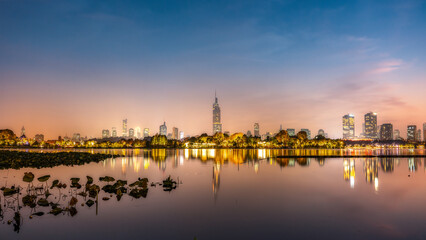 Urban Street Scenery by Xuanwu Lake in Nanjing