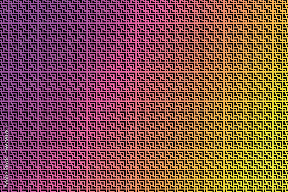 Poster vector seamless line art pattern design.