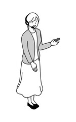 Smiling woman wearing headset, customer service image