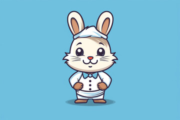 rabbit chef cartoon vector design