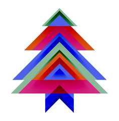 Christmas tree. Abstract geometric triangles New Year Concept