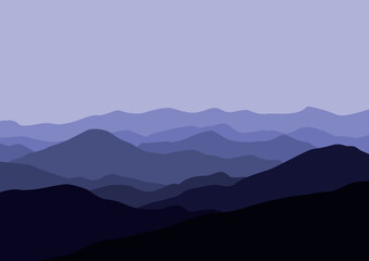Fototapeta na wymiar beautiful landscape mountains, vector illustration for background design.