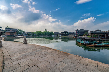 Street View of Jinxi Ancient Town in Jiangnan Water Township..