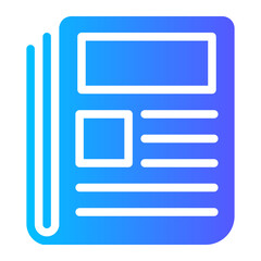 Fototapeta premium journalism gradient icon