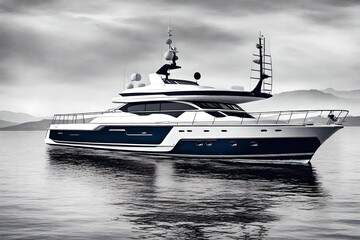 luxury yacht in the ocean