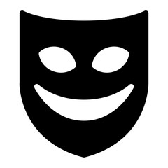 comedy glyph icon