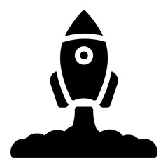 Science fiction glyph icon