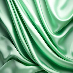 Obraz premium abstract elegant luxurious silk drapery background in light green gradient color