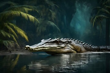alligator in the everglades - obrazy, fototapety, plakaty
