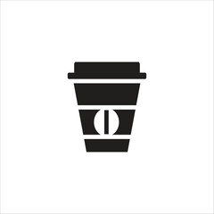 coffe papper cup vector icon line