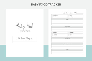 Baby Food Tracker Kdp Interior