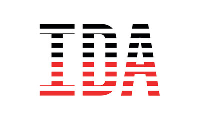 IDA three initial letter iconic line negative space minimal logo design vector template. monogram, abstract, wordmark, business, typography, minimalist, brand, company, flat, modern, unique, simple