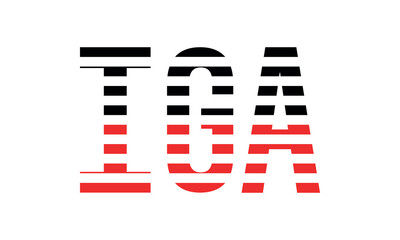 IGA three initial letter iconic line negative space minimal logo design vector template. monogram, abstract, wordmark, business, typography, minimalist, brand, company, flat, modern, unique, simple