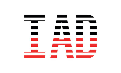 IAD three initial letter iconic line negative space minimal logo design vector template. monogram, abstract, wordmark, business, typography, minimalist, brand, company, flat, modern, unique, simple