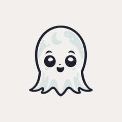 Obraz premium Cute Ghost Logo EPS Format Design Very Cool