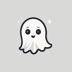 Cute Ghost Logo EPS Format Design Very Cool