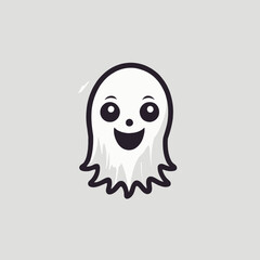 Cute Ghost Logo EPS Format Design Very Cool