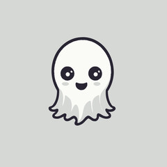 Cute Ghost Logo EPS Format Design Very Cool