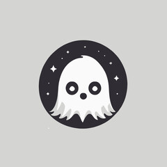 Fototapeta premium Cute Ghost Logo EPS Format Design Very Cool