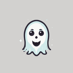 Cute Ghost Logo EPS Format Design Very Cool