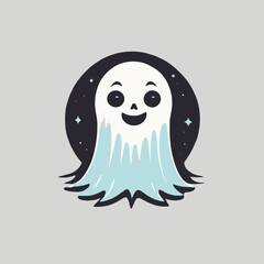 Cute Ghost Logo EPS Format Design Very Cool