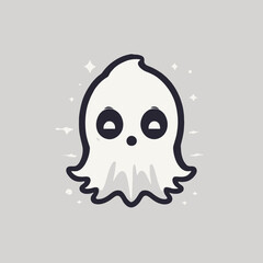 Cute Ghost Logo EPS Format Design Very Cool