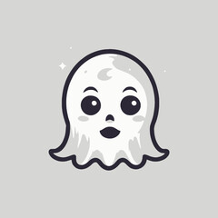Cute Ghost Logo EPS Format Design Very Cool