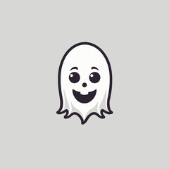 Cute Ghost Logo EPS Format Design Very Cool