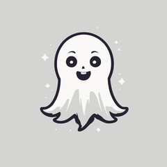 Cute Ghost Logo EPS Format Design Very Cool