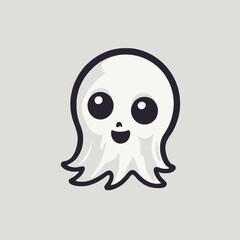 Cute Ghost Logo EPS Format Design Very Cool