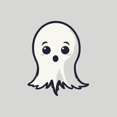 Cute Ghost Logo EPS Format Design Very Cool