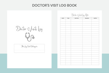 Doctor's Visit Log Book Kdp Interior