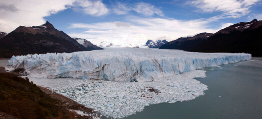 Argentina The Perito Moreno glacier, of ice located in the Lago Argentino department of the...