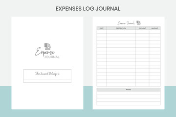 Expenses Log Journal Kdp Interior