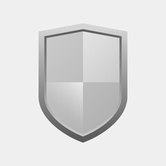 Metallic shield symbol or badge
