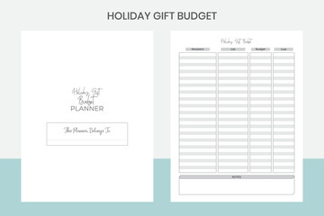 Holiday Gift Budget Kdp Interior