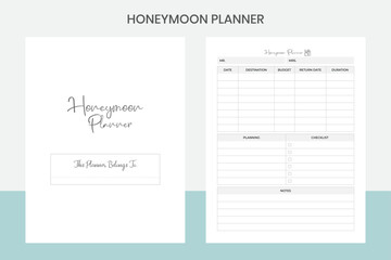 Honeymoon Planner Kdp Interior