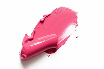 pink lipstick swatch on white background. Generative AI