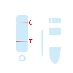 Covid19 Antigen Test result illustration. Medical equipment vector illustration. Hospital medical diagnostic equipment set. Clinic and hospital devices.