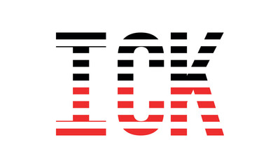 ICK three initial letter iconic line negative space minimal logo design vector template. monogram, abstract, wordmark, business, typography, minimalist, brand, company, flat, modern, unique, simple