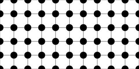 black and white seamless pattern with circles