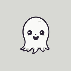 Cute Ghost Logo EPS Format Design Very Cool