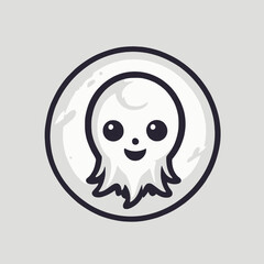 Cute Ghost Logo EPS Format Design Very Cool