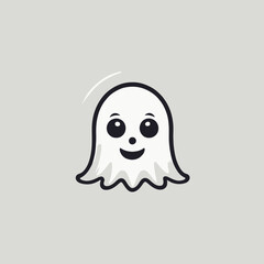 Cute Ghost Logo EPS Format Design Very Cool