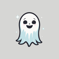 Cute Ghost Logo EPS Format Design Very Cool
