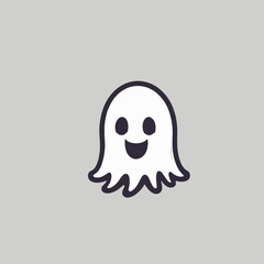 Cute Ghost Logo EPS Format Design Very Cool