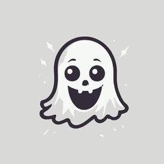 Cute Ghost Logo EPS Format Design Very Cool